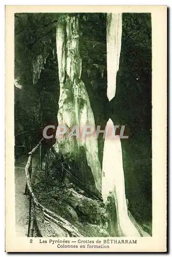 Cartes postales Grotte Grottes de Betharram Colonne en formation