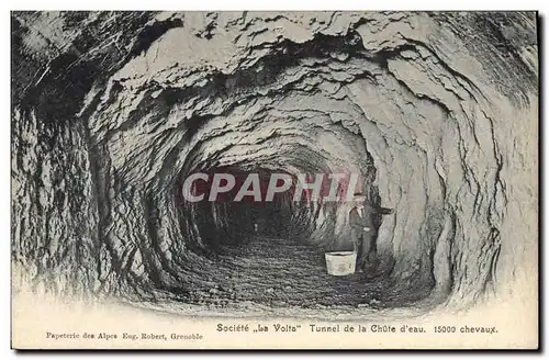 Cartes postales Grotte Grottes Societe La Volta Tunnel de la chute d&#39eau