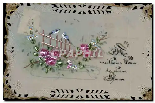 Ansichtskarte AK Carte transparente Fleurs