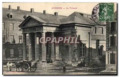 Cartes postales Palais de Justice Avesnes Le Tribunal Cheval Cariole