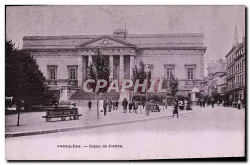 Ansichtskarte AK Palais de Justice Angouleme Publicite Abibon Chaussures Gros & Detail Rue de l&#39Academie Marse