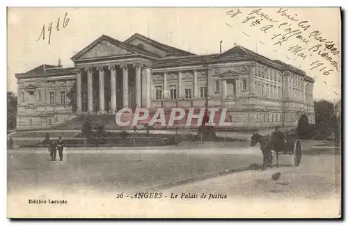 Cartes postales Palais de Justice Angers Caleche Cheval