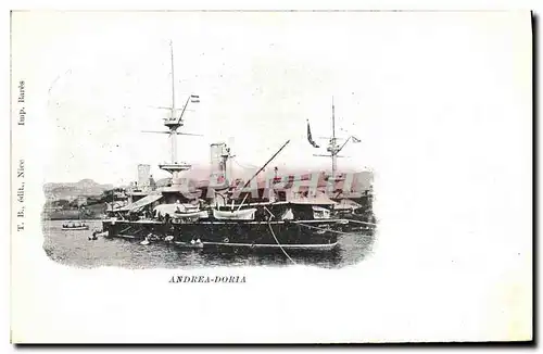 Cartes postales Bateau de Guerre Andrea Doria