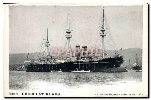 Ansichtskarte AK Bateau de Guerre Amiral Duperre Cuirasse d&#39escadre