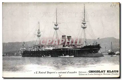 Cartes postales Bateau de Guerre L&#39Amiral Duperre Cuirasse d&#39escadre