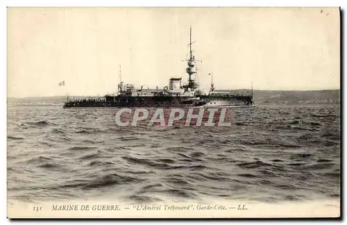 Cartes postales Bateau de Guerre L&#39Amiral Trehouard Garde Cote