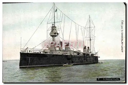 Cartes postales Bateau de Guerre L'Amiral Aube