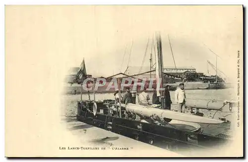 Cartes postales Bateau de Guerre Les Lance torpilles de l'Alarme