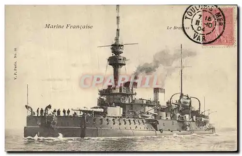 Ansichtskarte AK Bateau de Guerre Le Brennus