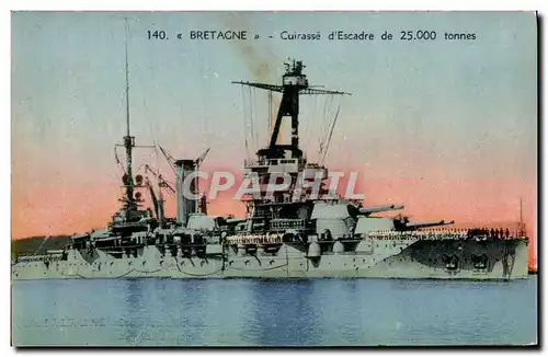 Cartes postales Bateau de Guerre Bretagne Cuirasse d&#39escadre