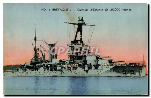 Cartes postales Bateau de Guerre Bretagne Cuirasse d'escadre