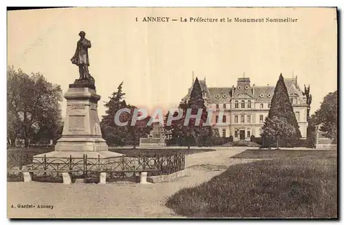 Cartes postales Prefecture et le monument Sommeiller Annecy