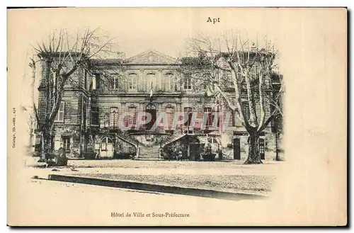 Cartes postales Apt Hotel de ville et Sous Prefecture