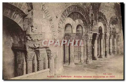 Cartes postales Prefecture Angers Arcades romanes decouvertes en 1836