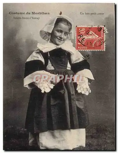 Cartes postales Folklore Costume du Morbihan Un bon petit coeur Sainte Anne d&#39Auray