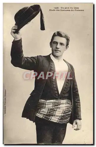 Cartes postales Folklore Un gars de leon Finistere