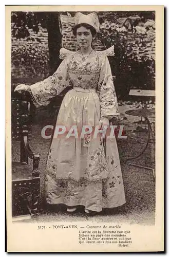 Cartes postales Folklore Pont Aven Costume de mariee