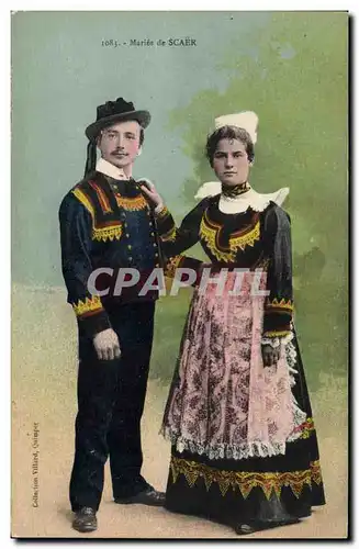 Cartes postales Folklore Maries de Scaer Mariage