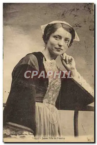 Cartes postales Folklore Jeune fille de Pontivy