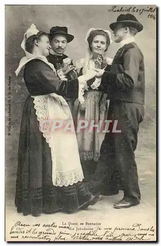 Cartes postales Folklore La danse en Bretagne Le Jabadaoue