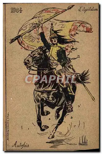 Cartes postales Militaria 1804 L&#39equitation Cheval Autrefois