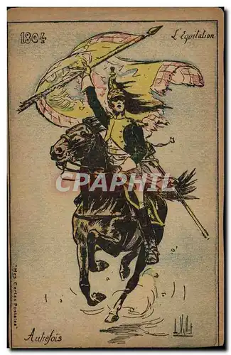 Cartes postales Militaria 1804 L&#39equitation Cheval Autrefois