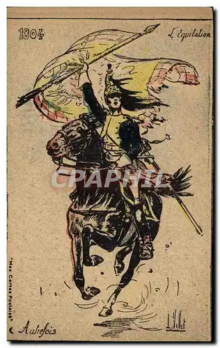 Cartes postales Militaria 1804 L&#39equitation Autrefois