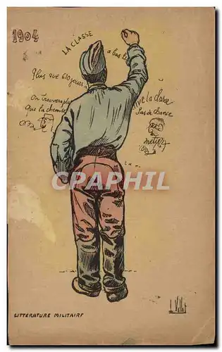 Cartes postales Militaria 1904 Litterature militaire