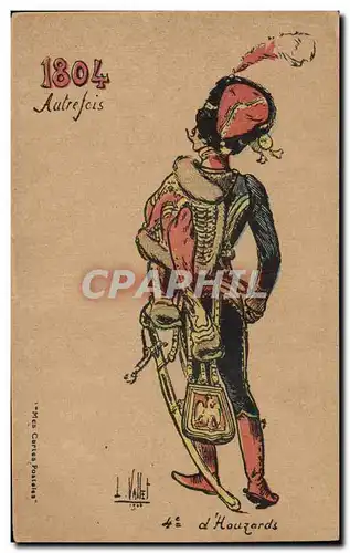 Cartes postales Militaria 1804 4eme d&#39Houzards Hussards Vallet