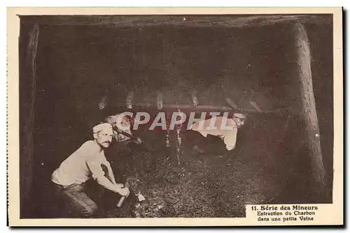 Ansichtskarte AK Mine Mines Mineurs Extraction de charbon dans une petite veine