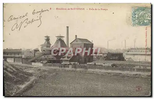 Cartes postales Mine Mines Houilleres de St Etienne Puits de la Pompe