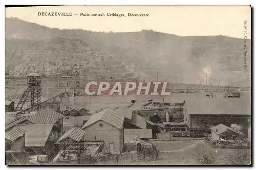 Cartes postales Mine Mines Decazeville Puits central Criblages Decouverte