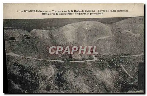 Ansichtskarte AK Mine Mines La Boisselle Somme Trou de mine de la route de Bapaume Entree de l&#39abri souterrain