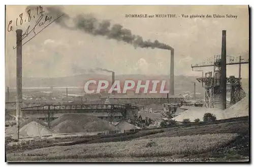 Cartes postales Mine Mines Dombasle sur Meurthe Vue generale des usines Solvay