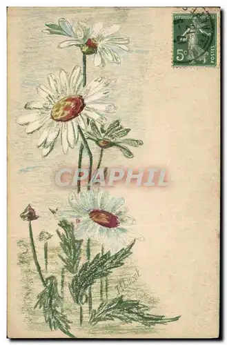 Cartes postales Fantaisie (dessin a la main) Fleurs