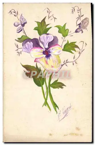 Cartes postales Fantaisie (dessin a la main) Fleurs