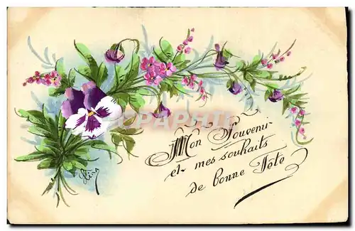 Cartes postales Fantaisie (dessin a la main) Fleurs