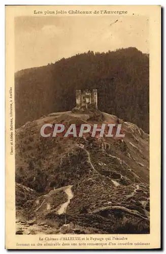 Cartes postales Chateau d&#39Alleuze et la paysage qui l&#39encadre Auvergne