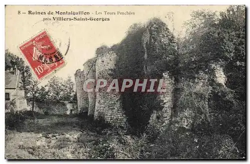 Cartes postales Chateau Ruines de Montaiguillon Les tours penchees pres Villiers Saint Georges