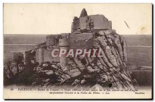 Ansichtskarte AK Chateau Valence Ruines de Crussol