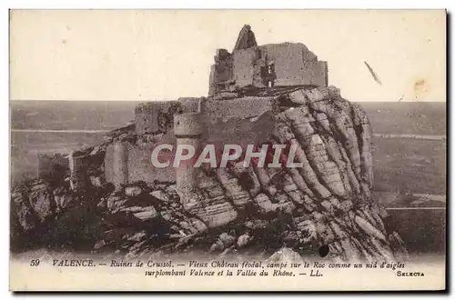 Cartes postales Chateau Valence Ruines de Crussol