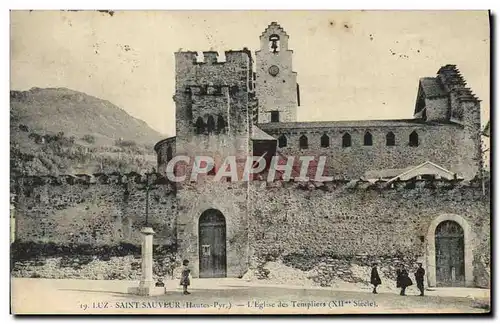 Cartes postales Chateau Luz Saint Sauveur L&#39eglise des Templiers