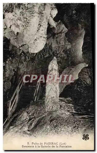 Ansichtskarte AK Grotte Grottes Puits de Padirac Descente a la galerie de la fontaine