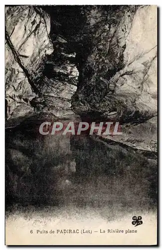 Cartes postales Grotte Grottes Puits de Padirac La riviere plane