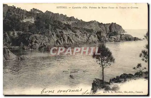 Cartes postales Grotte Grottes Corniche d&#39or Pointes de Notre Dame du Troyes et Grottes Esterel
