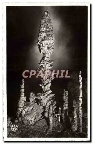 Ansichtskarte AK Grotte Grottes Aven d&#39Orgnac Ardeche Jeu de lumiere sur une stalagmite en forme de pomme de p