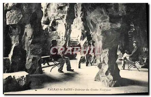 Cartes postales Grotte Grottes Valras les Bains Interieur des grottes Vivaraises