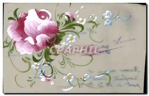 Cartes postales Fantaisie Carte transparente Fleurs