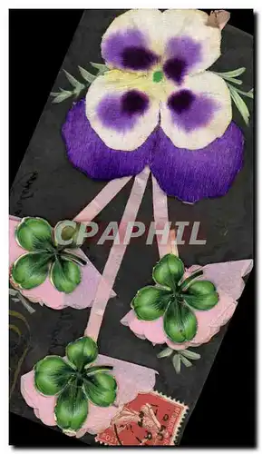 Ansichtskarte AK Fantaisie Carte transparente Fleurs