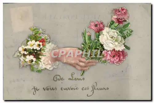 Cartes postales Fantaisie Carte transparente Fleurs